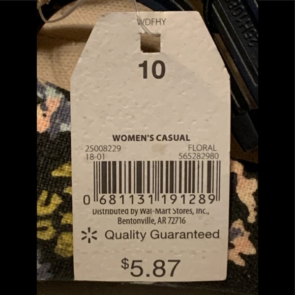 Time And Tru Casual Basic Ballet Floral Flats - Picture 7 of 8